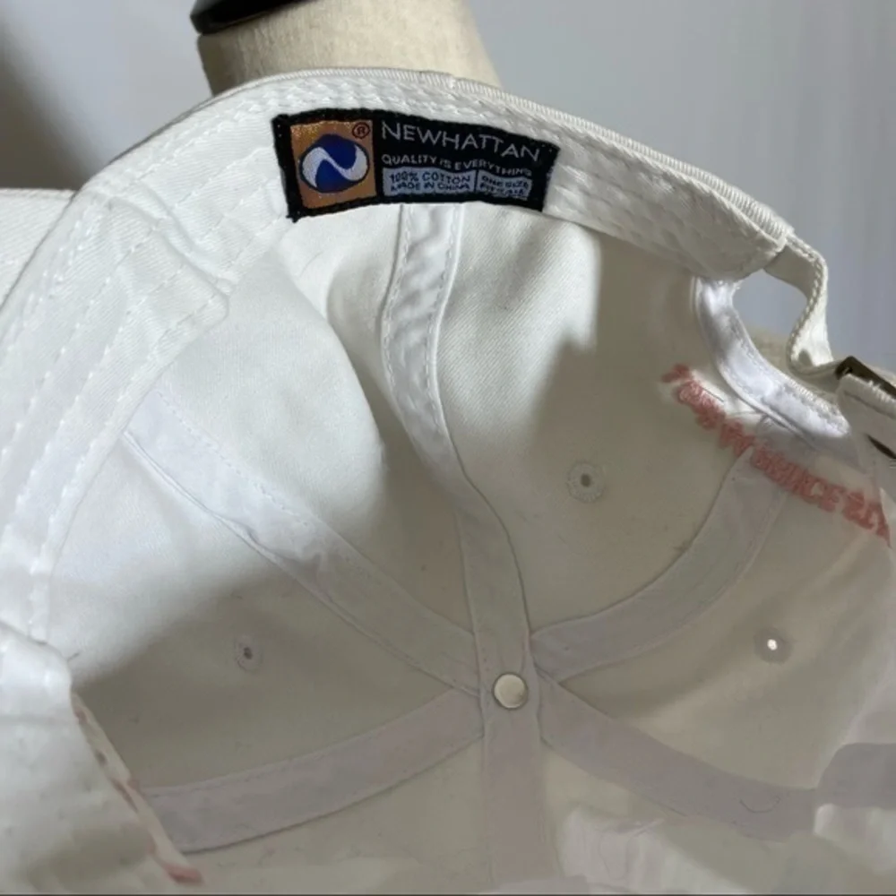Brandy Melville • Rebel Heart Embroidered White Baseball Cap Hat OS Adjustable